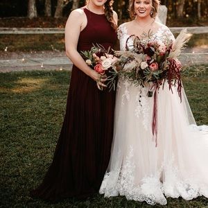 Cabernet bridesmaid dress